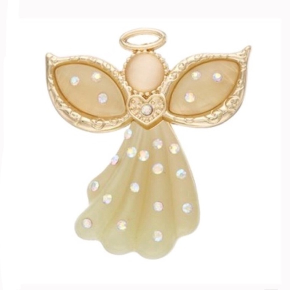 Gold tone angel pin nwt